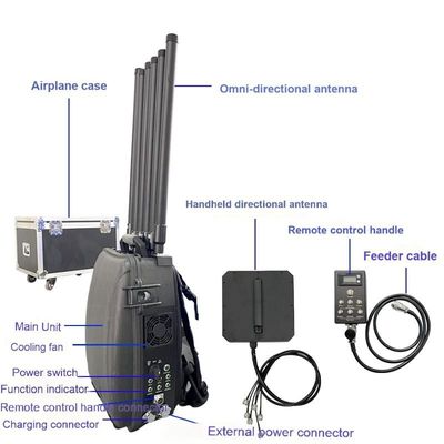 Customizable Backpack Drone Jammer Directional Antennas For Precision Targeting